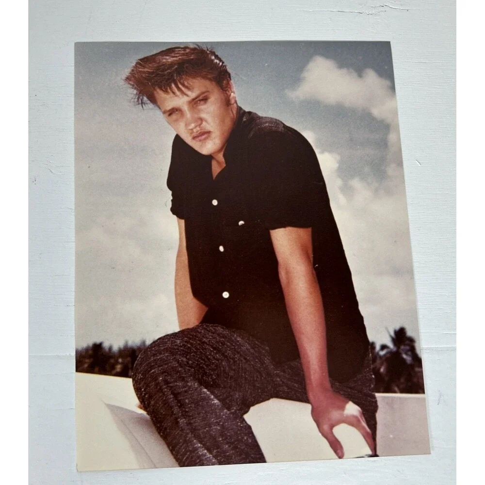 Vintage Elvis Presley Photo Lot (6) Glossy Prints w/Elvis & Scatter Monkey Photo